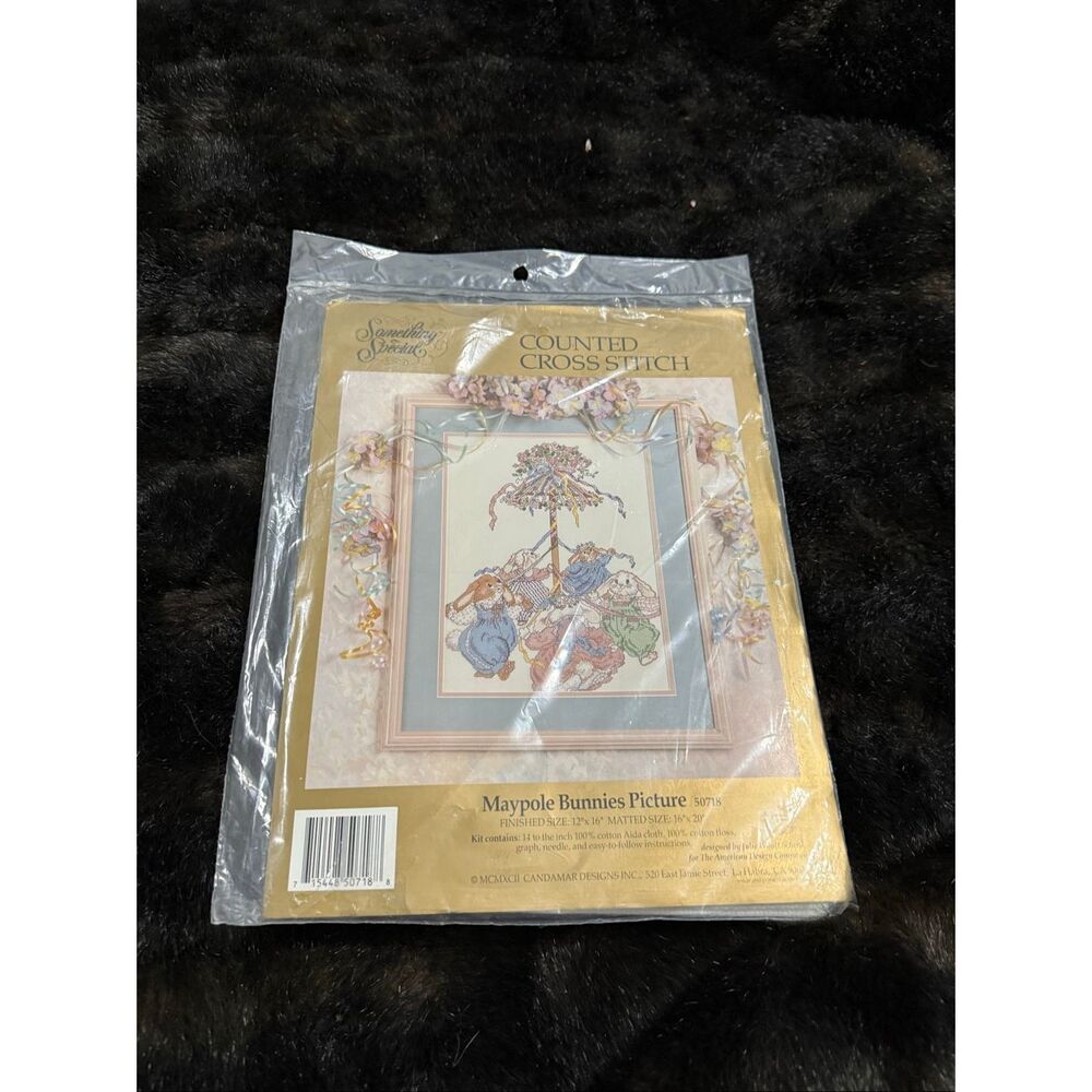Something Special Maypole Bunnies Picture Counted Cross Stitch New